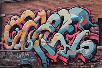 do wall art, pop art, mural, graffiti style modern artwork