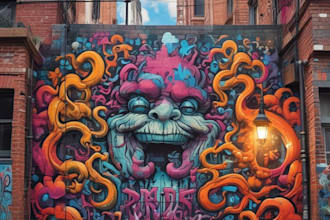 graffiti hip hop poster , flyer design, album cover art