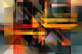 create abstract geometric digital art