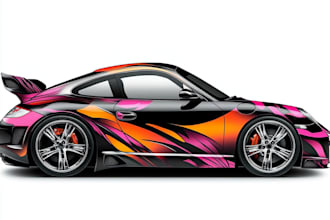 design a custom vehicle wrap, cars, pickups, trailers, etc