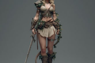 paint a character illustration in a fantasy world