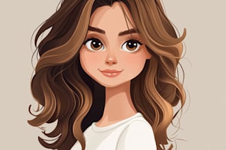 create simple cartoon portrait