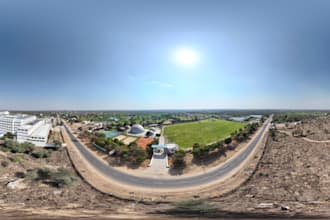 create a virtual tour with drone and interactive walk through