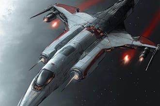 create spaceship concept art for you