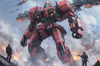 draw illustration and concept mecha, gundam, and robot