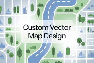 create a detailed custom vector map for any location