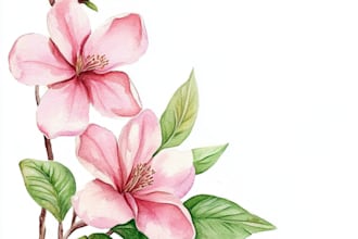 create watercolor botanical illustration for branding