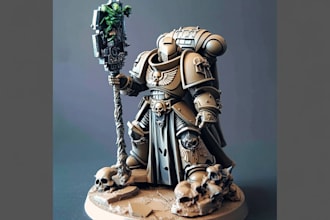 sculpt, print, paint and kitbash 3d miniatures, warhammer 40k,dnd,trench crusade