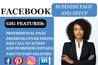 create, design, and set up a professional facebook business page or fan page