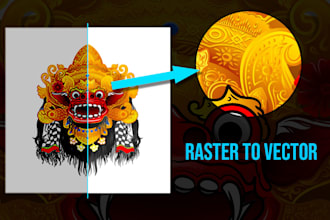 manually tracing your raster image into a vector