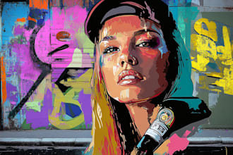 create unique street pop art artwork based in your pic