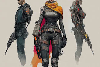 draw your character fantasy medieval cyberpunk steampunk