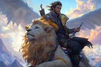 make a dnd character design and fantasy character art