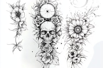create a custom, hyper realistic tattoo design for you