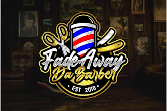 design a stylish barbershop, beauty salon, or haircut logo