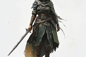 create original fantasy characters, dnd, concept art