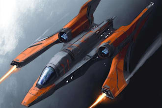 create spaceship concept art for you
