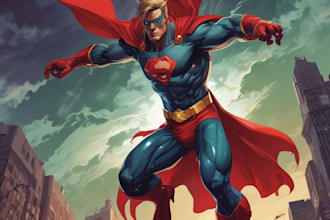 draw you a dc or marvel style comic book superhero character