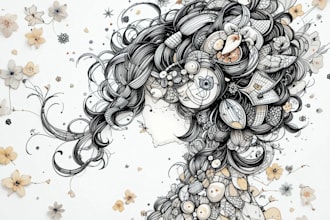 create the most fascinating doodle art illustration