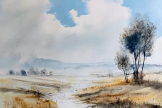 paint original watercolor landscape painting