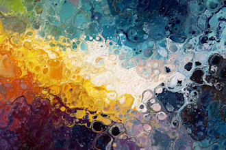 create unique printable digital oil paint abstract wall art design