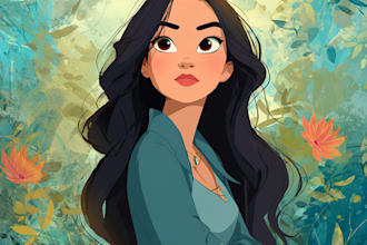 draw couple group portrait in my disney style