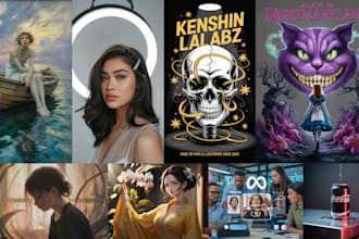 create ai image concept art with midjourney, ai fantasy illustration ai art