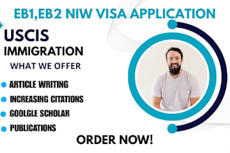 write and publish articles for eb1, niw petitions and boost citations