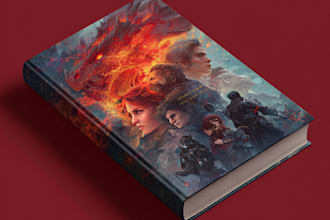 design stunning fantasy book cover art book design, e book cover design