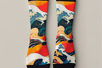 design custom and unique socks design