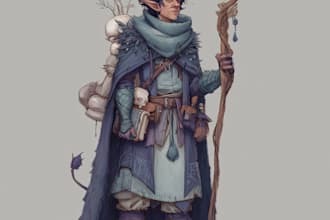 draw dnd character art, fantasy character for dnd party