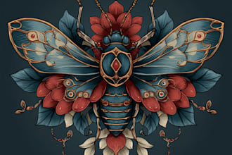 make you a traditional old school tattoo style design