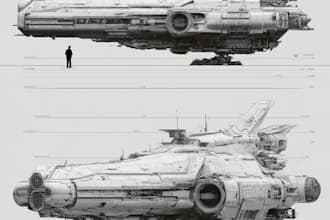 make a concept art spaceship or vehicle design for you