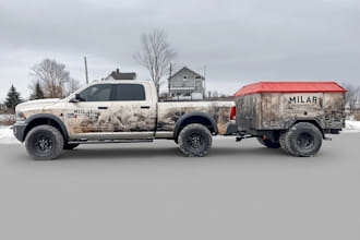 design a custom vehicle wrap, cars, pickups, trailers, etc