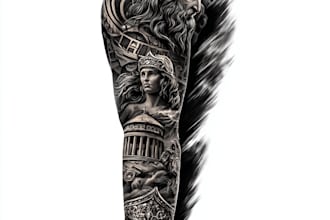 create unique custom tattoo design, tattoo sleeve