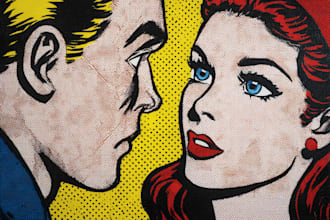 draw pop art or roy lichtenstein style
