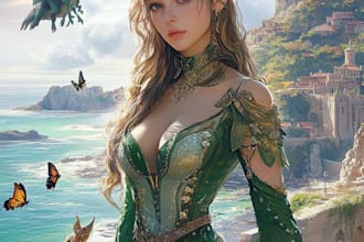 desing a dnd character art, fantasy concept art and oc