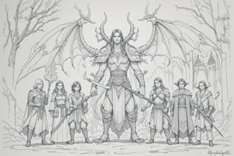 draw dnd art character, creature, game art,sheet fantasy art