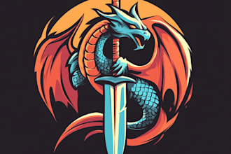 make a fantasy game logo and branding