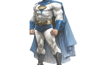 create your superhero character design for comics