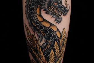 do old school or traditional style tattoo logo design