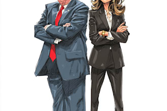 create any current political cartoon