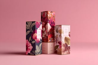 design minimal, modern and luxury packaging or label