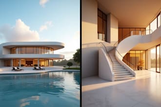 create exterior and interior 3d modeling and rendering in 3d max, vray, lumion