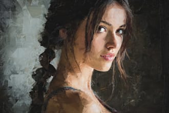 draw realistic self portrait best oil painting