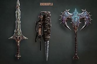 draw your prop or fantasy weapon designs