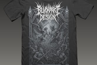 design a custom merchandise tshirt artwork for your band