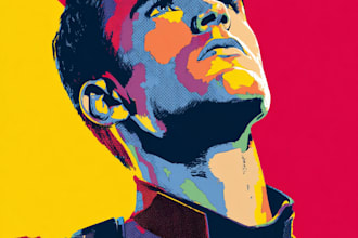 do superhero pop art portrait