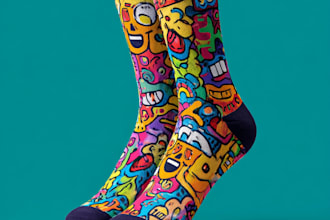 do sublimation all type of unique socks design and patterns