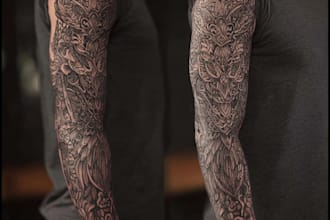 create a tattoo design of tattoo sleeve